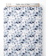 Tissu - Papillons bleus et fleurs