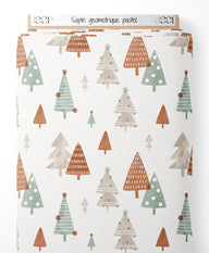 Tissu - Sapin géométrique pastel