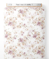 Tissu - Fleurs roses et violettes 7