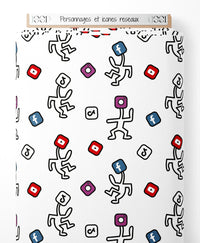 Tissu - Personnages et icônes réseaux