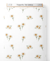Tissu - Marguerites sur fond lumineux