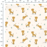 Tissu - Petits léopards et coccinelles