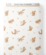Tissu - Écureuils bruns et accessoires