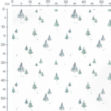 Tissu - Sapin vert avec touches grises