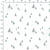 Tissu - Sapin vert avec touches grises