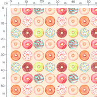 Tissu - Donuts colorés aquarelle