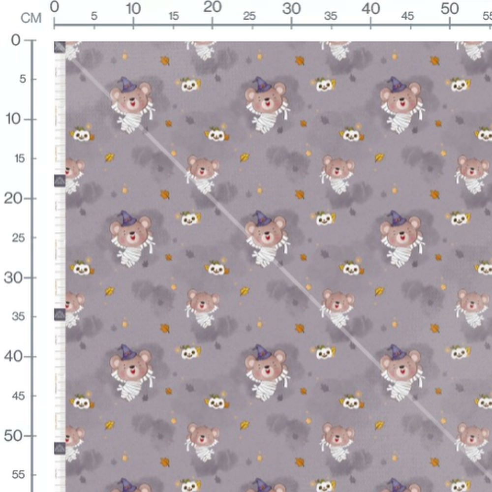 Tissu - Chauves-souris et lunes