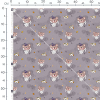 Tissu - Chauves-souris et lunes
