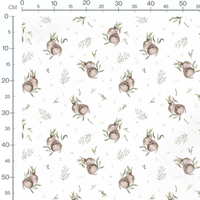 Tissu - Rongeurs et feuillages verts