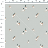 Tissu - Canards doux sur gris clair