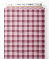 Tissu - Carreaux roses et bordeaux