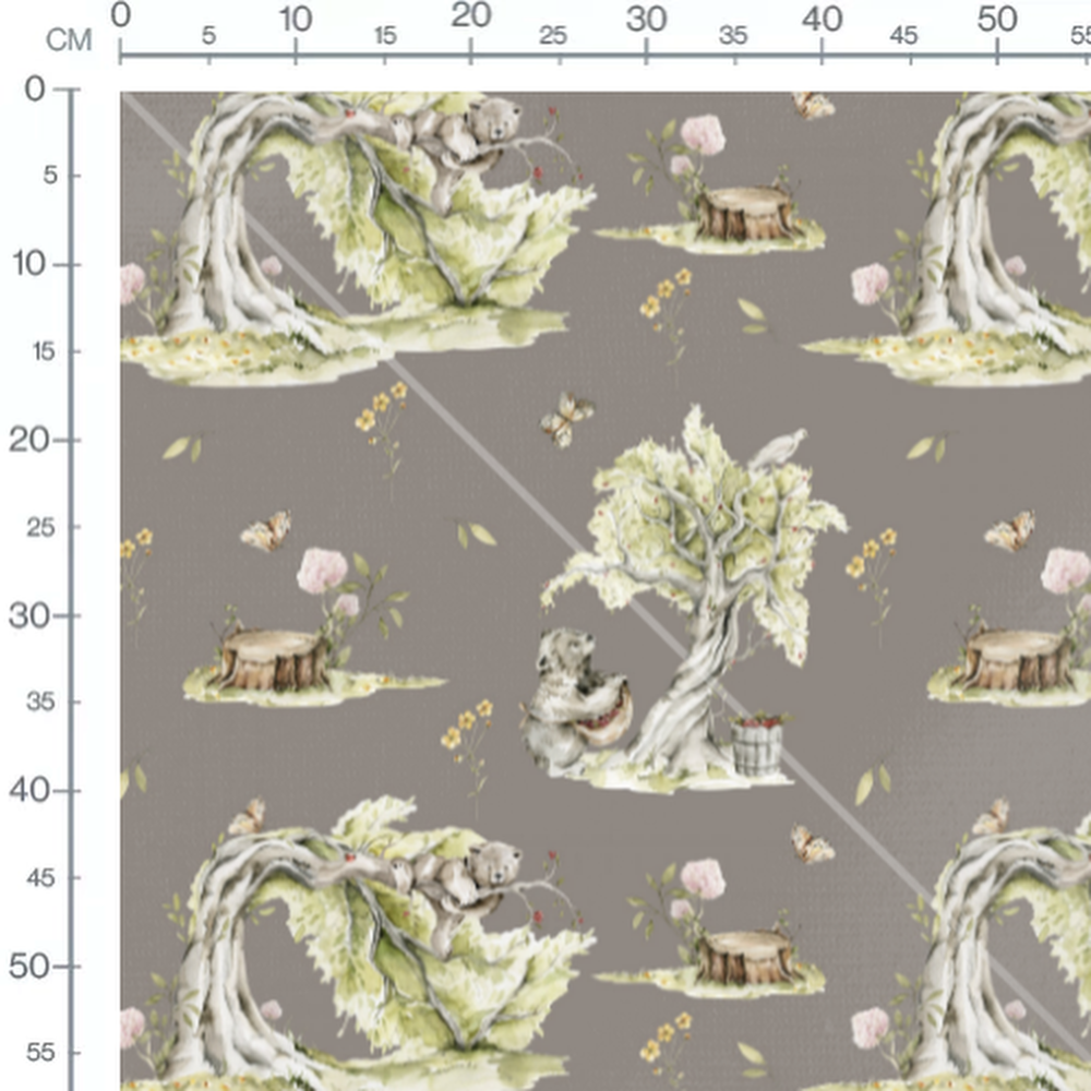 Tissu - Koalas dans la forêt