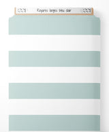 Tissu - Rayures larges bleu clair