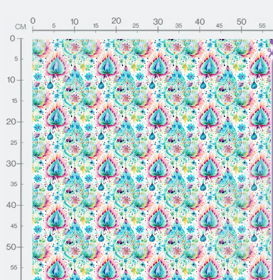 Tissu - Fleur paisley 7