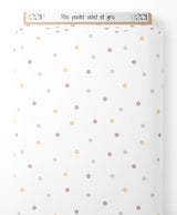 Tissu - Pois pastel violet et gris