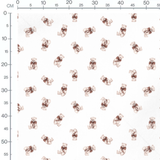 Tissu - Animaux flottants sur blanc