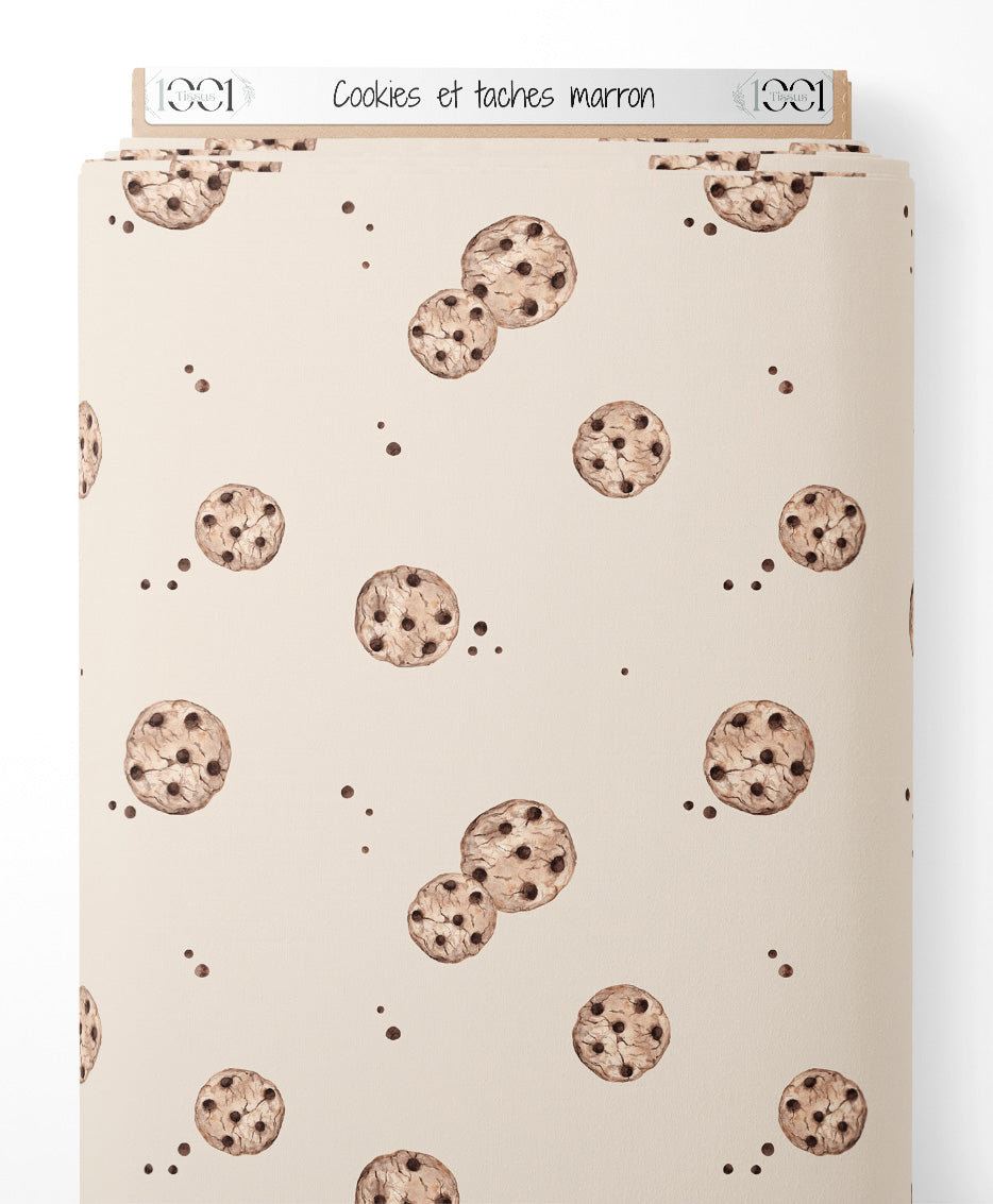 Tissu - Cookies et taches marron