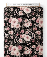 Tissu - Fleurs roses et blanches variées 2