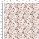 Tissu - Roses roses et fleurs légères