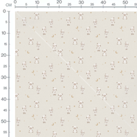 Tissu - Moutons et étoiles beige