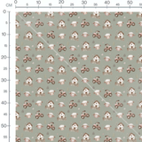 Tissu - Pandas avec accessoires colorés