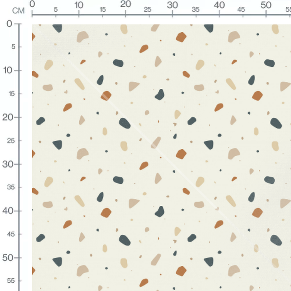 Tissu - Motif terrazzo multicolore