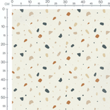 Tissu - Motif terrazzo multicolore