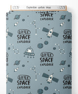 Tissu - Exploration spatiale bleue