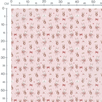 Tissu - Lapins et oursons danseurs