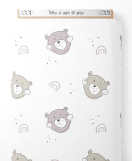 Tissu - Têtes d'ours et arcs