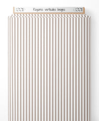 Tissu - Rayures verticales beiges