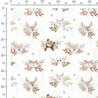 Tissu - Faune aquarelle pastel