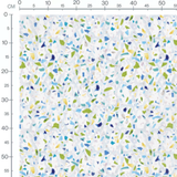 Tissu - Mosaïque bleue et verte