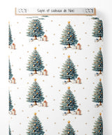 Tissu - Sapin et cadeaux de Noël