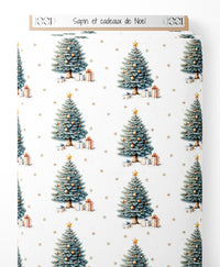 Tissu - Sapin et cadeaux de Noël