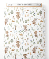 Tissu - Souris et nature douce