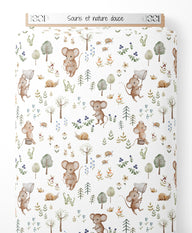Tissu - Souris et nature douce