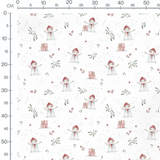 Tissu - Bonhommes de neige et cadeaux