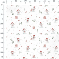 Tissu - Bonhommes de neige et cadeaux