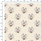 Tissu - Koalas sur branches pastel