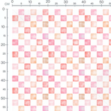 Tissu - Carrés aquarelle pastel