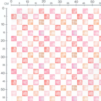 Tissu - Carrés aquarelle pastel