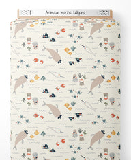 Tissu - Animaux marins ludiques