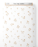 Tissu - Fleurs beige aléatoires