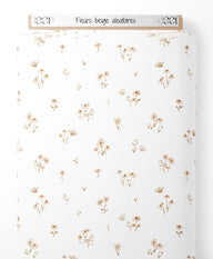 Tissu - Fleurs beige aléatoires