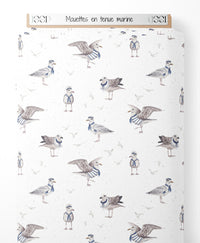 Tissu - Mouettes en tenue marine