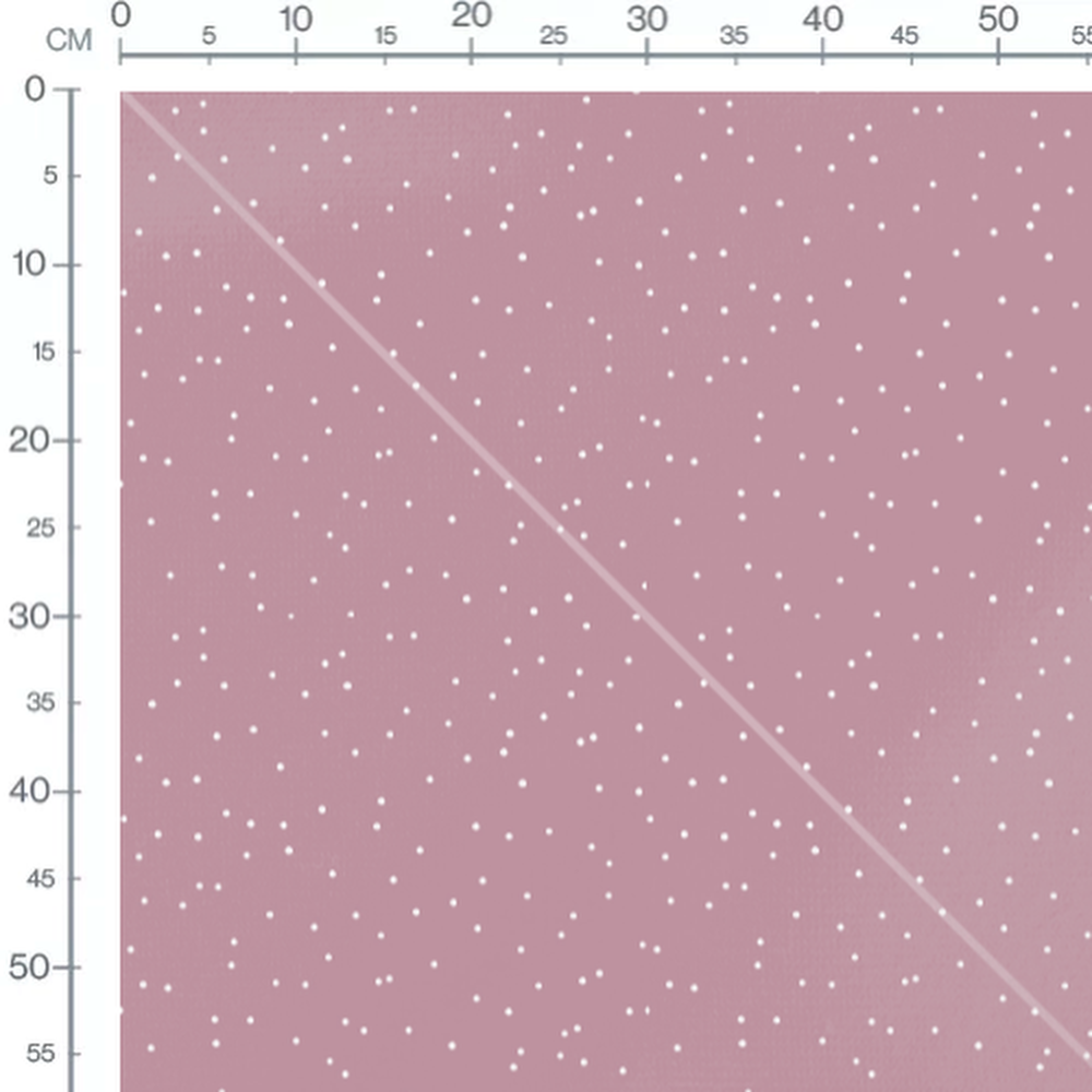 Tissu - Pois blancs sur rose uni