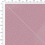 Tissu - Pois blancs sur rose uni