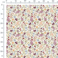 Tissu - Fleurs et fruits colorés