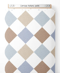 Tissu - Carreaux texturés pastel